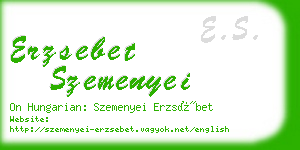erzsebet szemenyei business card